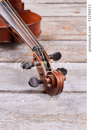 Four string violin close up. Four string violin close up. 55298811