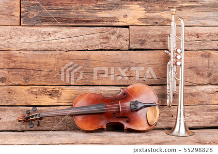 Classic music violin and trumpet. Classic music violin and trumpet. 55298828