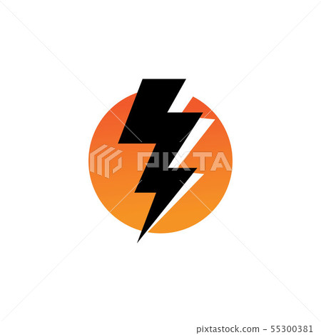Lightning bolt flash thunderbolt icons vector Lightning bolt flash thunderbolt icons vector 55300381