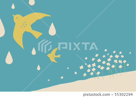 Bird message card - Stock Illustration [55302294] - PIXTA
