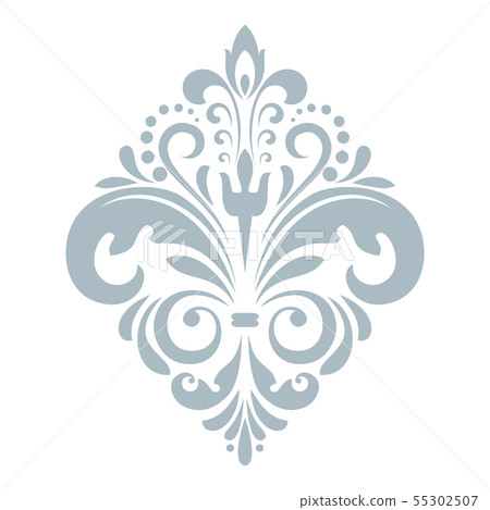 Damask graphic ornament. Floral design element. Damask graphic ornament. Floral design element. 55302507