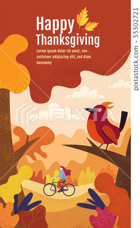Happy Thanksgiving, Autumn, Banner Design 55302721