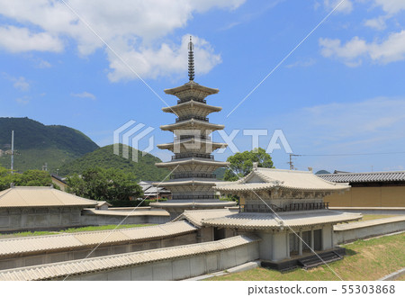 特別歷史遺址Sanuki Kokubunji遺址的佈局模型(Namitamon,七層寶塔,Kindo) 特別歷史遺址Sanuki Kokubunji遺址的佈局模型(Namitamon,七層寶塔,Kindo) 55303868