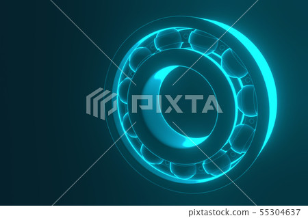 3D rendering. Automotive bearings auto spare parts. 3D rendering. Automotive bearings auto spare parts. 55304637