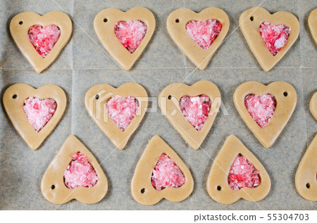 The process of making cookies and Christmas The process of making cookies and Christmas 55304703