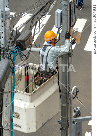 Traffic signal construction Traffic signal construction 55304931