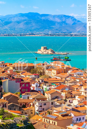 Nafplio, Greece aerial view 55305167