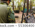 Army soldier in forest 55306400