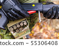 Army soldier in forest 55306408