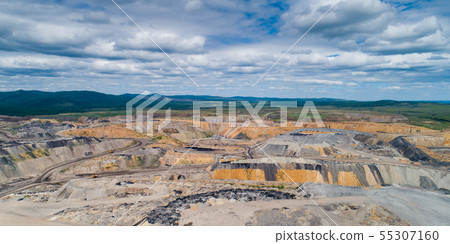 coal mining open pit mine aerial black 55307160