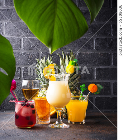 Set of different summer cocktails Set of different summer cocktails 55308036