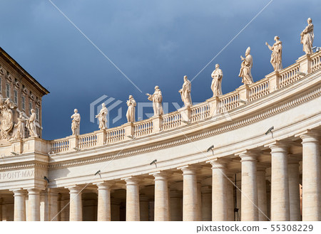 Saint Peter's Square details in Vatican 55308229