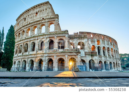 Colosseum at sunrise in Rome Colosseum at sunrise in Rome 55308238