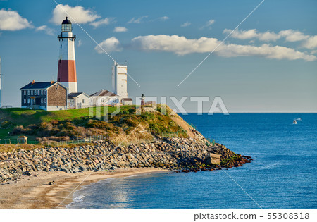Montauk Lighthouse and beach 55308318