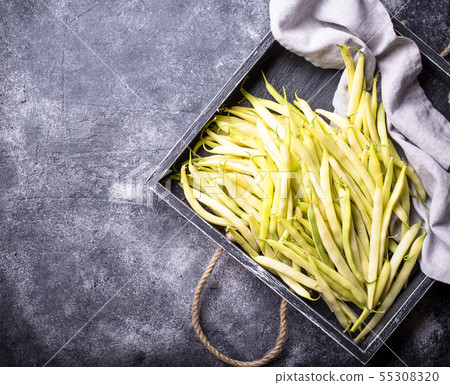 Raw fresh yellow wax beans Raw fresh yellow wax beans 55308320