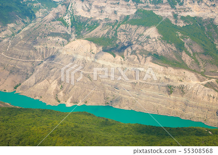 Mountain turquoise river water landscape  55308568