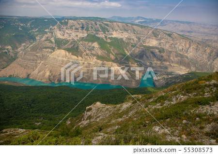 Mountain turquoise river water landscape  55308573