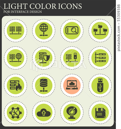hosting provider icon set 55309386