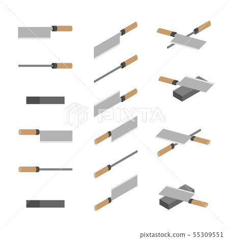 Japanese or Chinese Knives, whetstone and Japanese or Chinese Knives, whetstone and 55309551