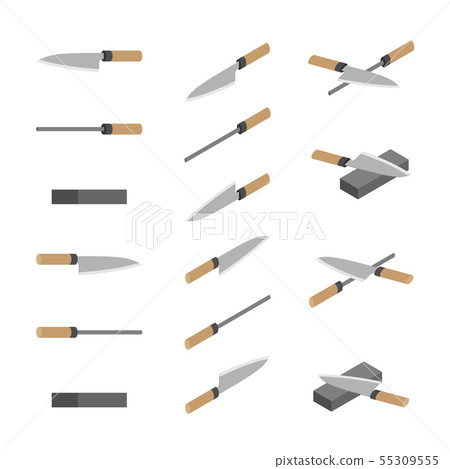 Japanese or Chinese Knives, whetstone and 55309555
