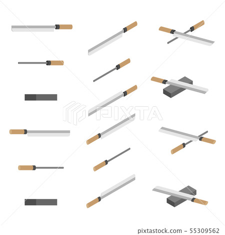 Japanese or Chinese Knives, whetstone and Japanese or Chinese Knives, whetstone and 55309562