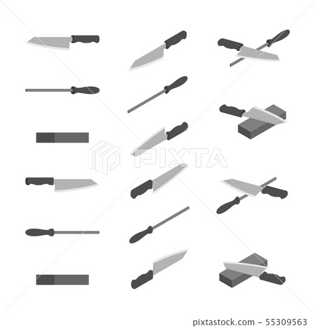 Japanese or Chinese Knives, whetstone and Japanese or Chinese Knives, whetstone and 55309563