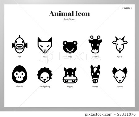 Animal icons Solid pack 55311076