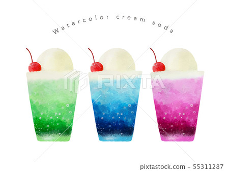 Cream soda watercolor 55311287