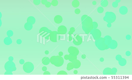 CG抽象波爾卡圓點由界面張力黃綠色分隔 55311394