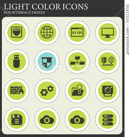 hosting provider icon set 55311458
