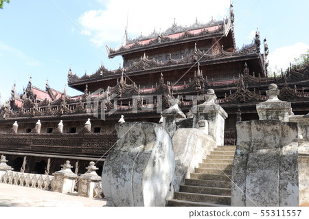 Wooden Shenandoah Monastery Myanmar Mandalay 55311557