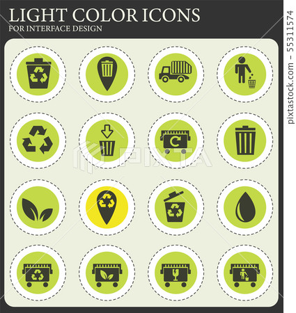 garbage icon set 55311574