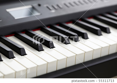 Empty piano keyboard at special angle Empty piano keyboard at special angle 55311713