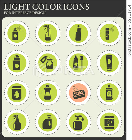 household chemicals icon set 55311714
