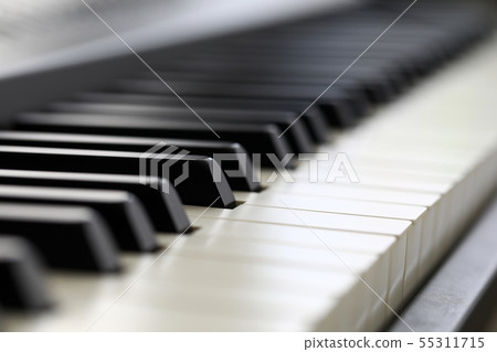Empty piano keyboard at special angle Empty piano keyboard at special angle 55311715