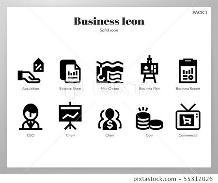 Business icons Solid pack Business icons Solid pack 55312026