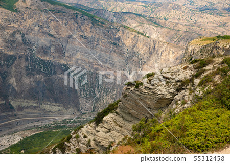 Mountain landscape brown rocks, scenic view from t Mountain landscape brown rocks, scenic view from t 55312458