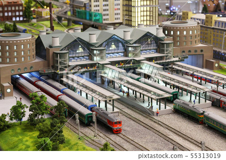 The layout of the Russian railways in Moscow. 55313019
