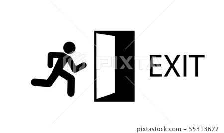 exit emergency sign exit emergency sign 55313672