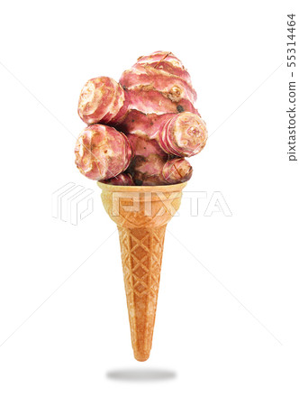 Delicious ice cream cone flavored with Jerusalem 55314464