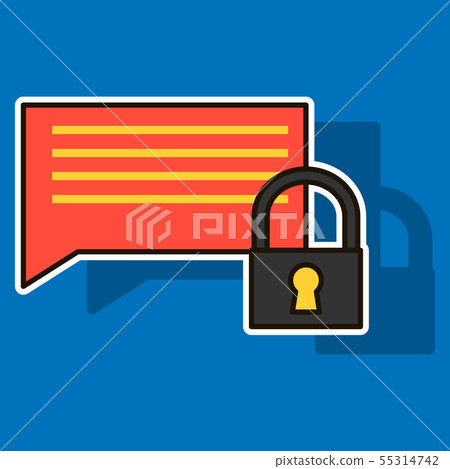 Sticker Spam Outline Symbol On Background. Vector Block Element In Trendy Style. 55314742