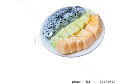 fruits which are wrapped with plastic film fruits which are wrapped with plastic film 55315658