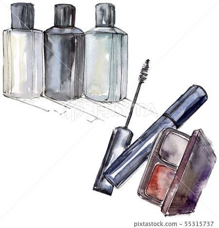 Fashionable sketch glamour illustration in a watercolor style isolated element. Watercolour Fashionable sketch glamour illustration in a watercolor style isolated element. Watercolour 55315737