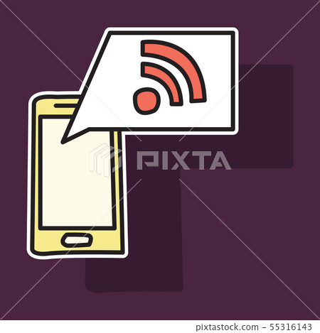 sticker Wifi signal. Vector illustration. sticker Wifi signal. Vector illustration. 55316143