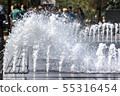 Water jet like champagne splashes 55316454