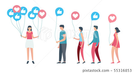 Social media or social network illustration 55316853