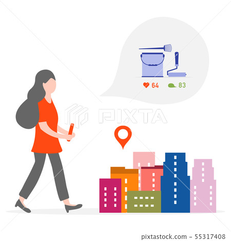 Use AR app to check information around customer Use AR app to check information around customer 55317408