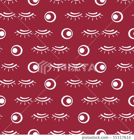 Vector seamless pattern with eyelashes Makeup Vector seamless pattern with eyelashes Makeup 55317618