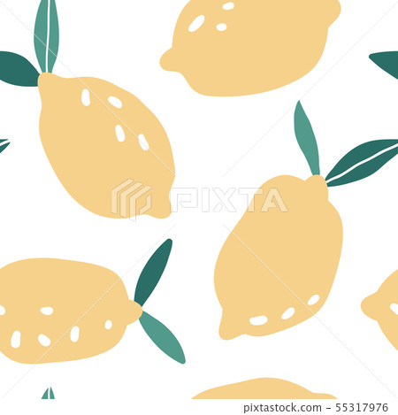 Doodle lemon vector seamless pattern Doodle lemon vector seamless pattern 55317976