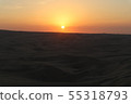 Desert sunset Peruvian desert 55318793